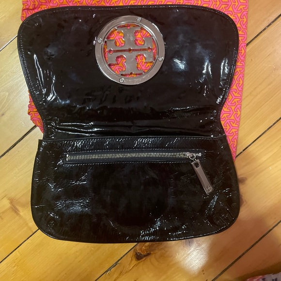 Tory Burch black clutch - you could add a chain to make it a crossbody bag. - Picture 10 of 10